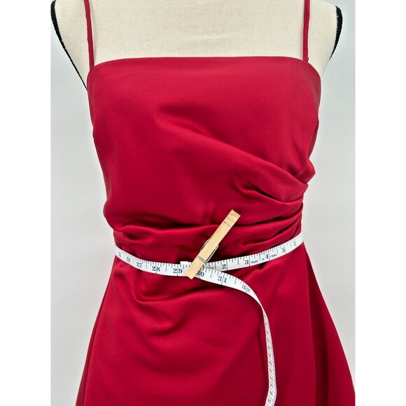 VALENTINE'S DAY Red Satin Dress~ Fit & Flare w Straps~ Bridesmaid/Formal~ Sz 4-6 - Picture 11 of 11